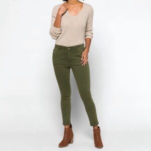 COSMIC BLUE LOVE Callie Eco Cuffed Skinny Pant in Olive Green - Size 27